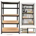 5 Tier Heavy Duty Metal Storage Shelving Unit 875KG Adjustable Galvanised Rack for Garage Workshop Shed Office - Image 9