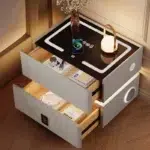Floating LED Bedside Table Smart Nightstand with Wireless Charging Luxury Modern 2-Tier Storage Drawer Compact Bedroom Furniture - Image 2