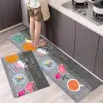 Non Slip Kitchen Floor Mat Long Crystal Velvet Absorbent Rug for Kitchen Living Room and Entrance - Image 21
