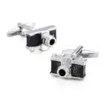 Clover Camera & Coffee Cup Cufflinks – French Shirt Brass Men’s Wedding Accessories - Image 16
