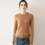 Women’s 100% Cashmere Sweater – Fall Winter Crew Neck Long Sleeve Pullover, Soft Knitted Top - Image 22