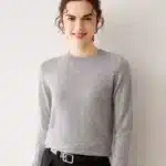 Women’s 100% Cashmere Sweater – Fall Winter Crew Neck Long Sleeve Pullover, Soft Knitted Top - Image 19