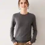 Women’s 100% Cashmere Sweater – Fall Winter Crew Neck Long Sleeve Pullover, Soft Knitted Top - Image 6