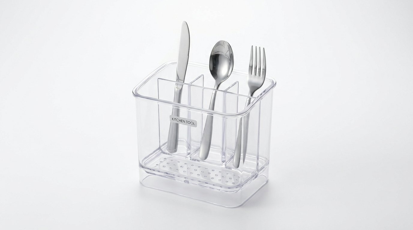 1pc cutlery storage holder plastic drainer drain containers drying rack tableware table knife spoon fork container kitchen tool review