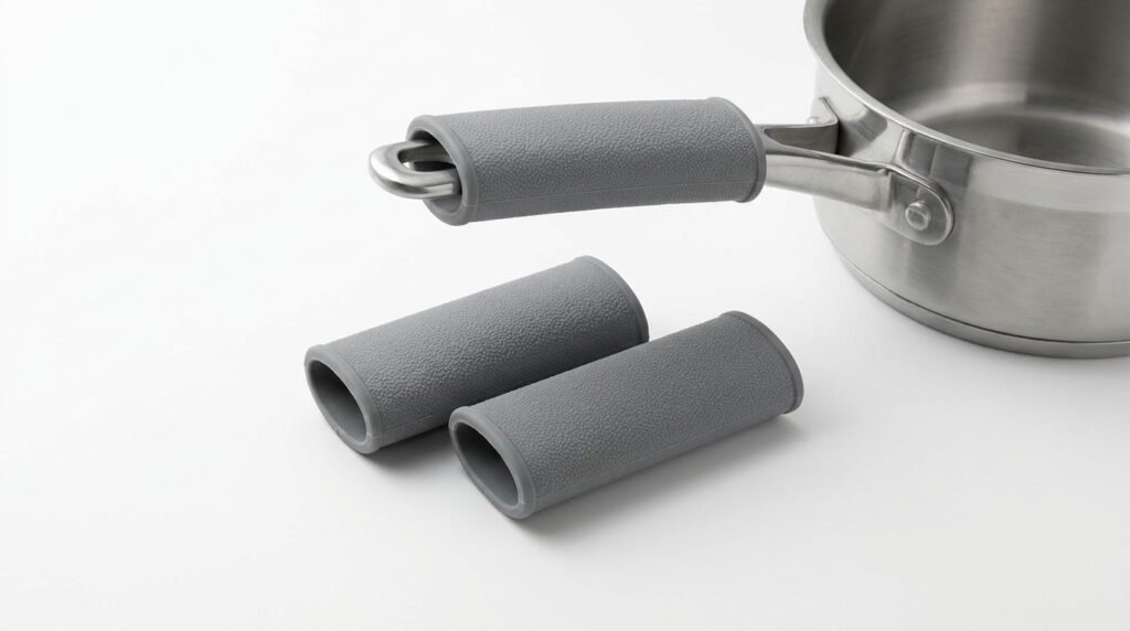 1pair of silicone handles anti scalding non slip silicone pot handle cover heat insulation handle cover kitchen accessories review
