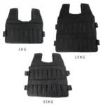 Running Weighted Vest 3/15/35kg 1-20/1-50KG Adjustable Workout Weight Vest Exercise Vest for Workout Strength Training Running - Image 6