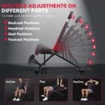 Adjustable Weight Bench with Resistance Bands - Folding Weight Bench for Full Body Home Workout, Quick Fold & Versatile - Image 4