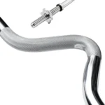 EZ Curl Bar 4ft 1'' Spinlock Standard - Curved Dumbbell Bar for Weight Lifting, Training Barbell, Gym & Home Fitness - Image 4