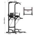 Power Tower Dip Station with Pull Up Bar - Adjustable Multi-Function Home Gym Equipment for Abdominal & Strength Training - Image 6