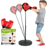 Kids Punching Bag Boxing Set with Gloves & Standing Base - Boxing Equipment for Boys & Girls Ages 3-8