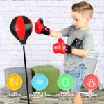 Kids Punching Bag Boxing Set with Gloves & Standing Base - Boxing Equipment for Boys & Girls Ages 3-8 - Image 2