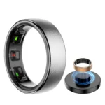 Smart Ring with Charging Dock - Health Sleep & Heart Rate Monitoring, IP68 5ATM Waterproof Multi-Sport Mode for Men & Women