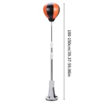 Boxing Speed Trainer Standing Punching Bag with Adjustable Height Stand - Home Gym Workout for Teens & Adults - Image 6