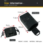 Molle Dump Pouch Mini Folding - Waist Tool Sundries Bag Magazine Utility Pouch for Belt, Vest & Backpack - Image 5