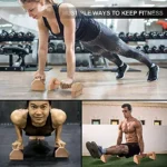 Wooden Push-Up Stand Bars - Non-Slip Parallettes Handles for Calisthenics, Strength Training & Home Fitness - Image 5