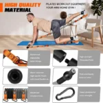 Resistance Band Home Pilates Set with Bar - All-in-One Strength Training Kit for Full Body Workout - Image 3