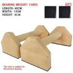 Wooden Push-Up Stand Bars - Non-Slip Parallettes Handles for Calisthenics, Strength Training & Home Fitness - Image 9