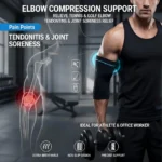 Elbow Compression Sleeve Tennis Elbow Brace - Breathable Support for Tendonitis Pain Relief, Non-Slip - Image 3