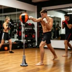 Boxing Speed Trainer Standing Punching Bag with Adjustable Height Stand - Home Gym Workout for Teens & Adults - Image 2