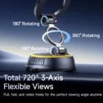 Magnetic Car Phone Holder Vacuum Suction Cup Stand - 360° Rotation Universal Mount for Gym & Driving - Image 4
