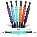 9-Wheel Full Body Muscle Massager Roller Stick - Acupressure Trigger Point Recovery Tool for Deep Muscle Relaxation - Image 2