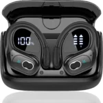 Wireless Earbuds Bluetooth 5.4 with Earhooks - 75H Playtime Sports Headphones for Workout, Waterproof