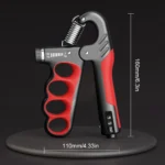 Hand Grip Strengthener 5-100kg Adjustable Resistance - Anti-Slip Ergonomic Wrist Expander with Counter for Forearm Training - Image 8