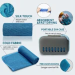 Camping Cooling Towels with EVA Case Compact & Portable Travel Ice Towel Quick Dry Towels for Sports Gym Hiking and Yoga1-50 PCS - Image 4