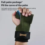 Gym Grip Gloves with Wrist Straps - Anti-Skid Cowhide Palm Protector for Weight Lifting, Deadlifts & Pull-Ups - Image 4