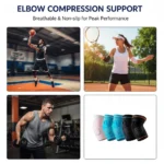 Elbow Compression Sleeve Tennis Elbow Brace - Breathable Support for Tendonitis Pain Relief, Non-Slip - Image 4