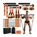 Resistance Band Home Pilates Set with Bar - All-in-One Strength Training Kit for Full Body Workout - Image 4
