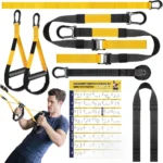 Home Resistance Training Kit - Exercise Straps with Handles, Door Anchor & Carrying Bag for Full Body Home Gym Workout