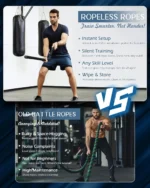 Ropeless Battle Ropes for Home Gym - Cordless Heavy Duty Weighted Exercise Equipment for Core Strength Training - Image 2