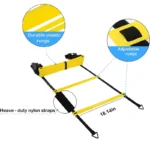 6M 12 Rung Speed Agility Ladder Training Set with Field Cones & Resistance Parachute - Footwork Training for Soccer & Football - Image 5