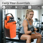 Magnetic Gym Bag Crossbody with Water Bottle Holder - Fitness Bag for Men & Women, Pink - Image 2