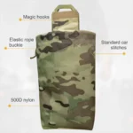 Molle Dump Pouch Mini Folding - Waist Tool Sundries Bag Magazine Utility Pouch for Belt, Vest & Backpack - Image 3