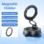Magnetic Car Phone Holder Vacuum Suction Cup Stand - 360° Rotation Universal Mount for Gym & Driving - Image 7