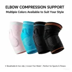 Elbow Compression Sleeve Tennis Elbow Brace - Breathable Support for Tendonitis Pain Relief, Non-Slip - Image 6
