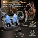 Wireless Earbuds Bluetooth 5.4 with Earhooks - 75H Playtime Sports Headphones for Workout, Waterproof - Image 4