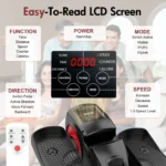 Under-Desk Elliptical Machine Portable - Seated Pedal Exerciser with 15 Speeds & Remote Control for Home Use - Image 2
