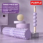 Three Piece Massage Set - Prick Ball, Massage Roller & Foam Roller Shaft for Full Body Relief - Image 7
