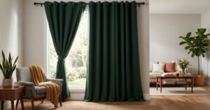 1pc dark green blackout curtains 90 room darkening elegant solid color thermal insulated grommet drapes review