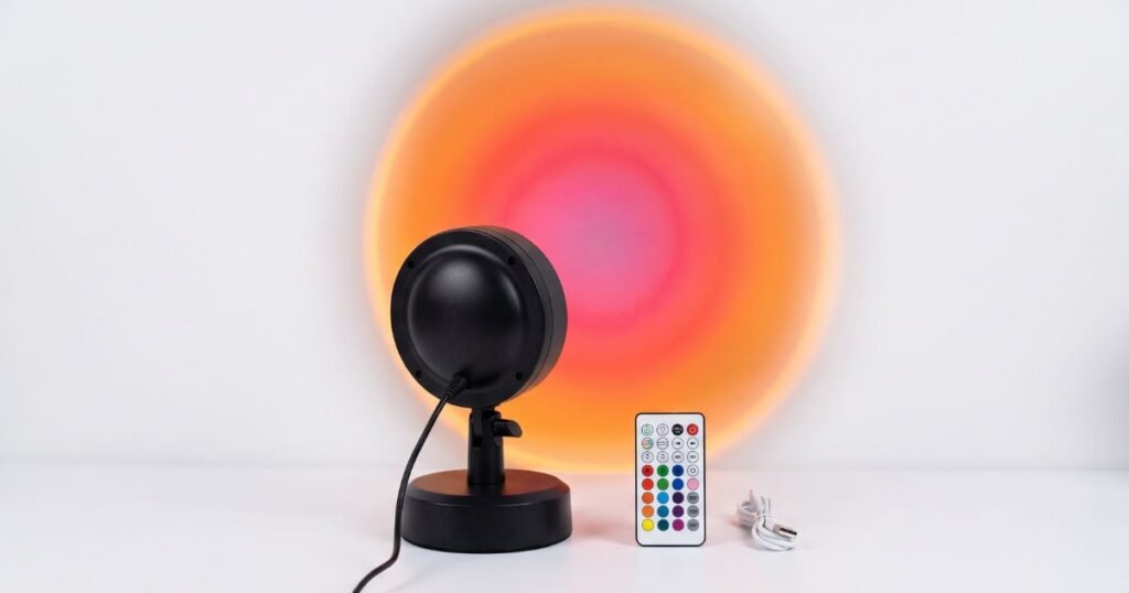 1pc vibrant sunset projection light 16 color spectrum usb remote control dynamic color changing led light creates warm home review