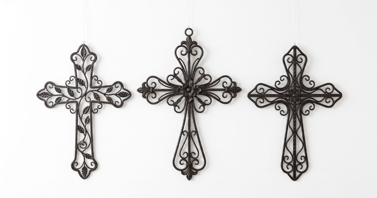 1set metal cross sign wall art decoration easter thanksgiving wall hanging decorationoffice living room wall decor room decor review
