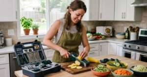 22pcs handheld vegetable cutter set 2 in 1 storage carrying case multifunctional for shred slice flower cuts review