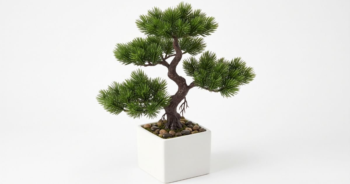 27cm artificial pine plants bonsai fake tree ornaments plastic plants landscape simulation tree for home room desktop decoration review