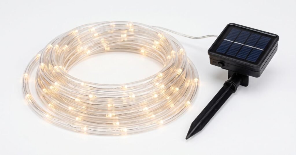 50ft 100 led solar string lights outdoor waterproof warm white fairy rope lights for garden patio christmas tree decor review