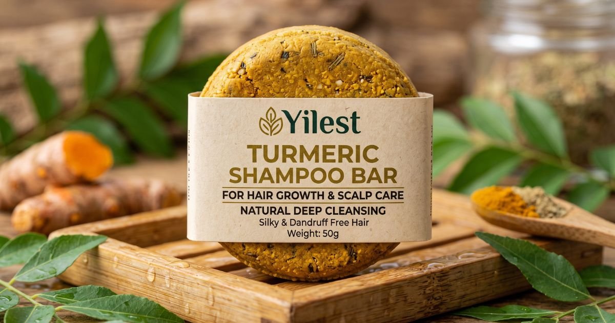 50g yilest turmeric shampoo bar for hair growth scalp care natural deep cleansing silky dandruff free hair review