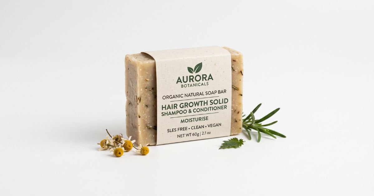 60g organic natural soap bar hair growth solid shampoo conditioner moisturise sles free clean vegan review
