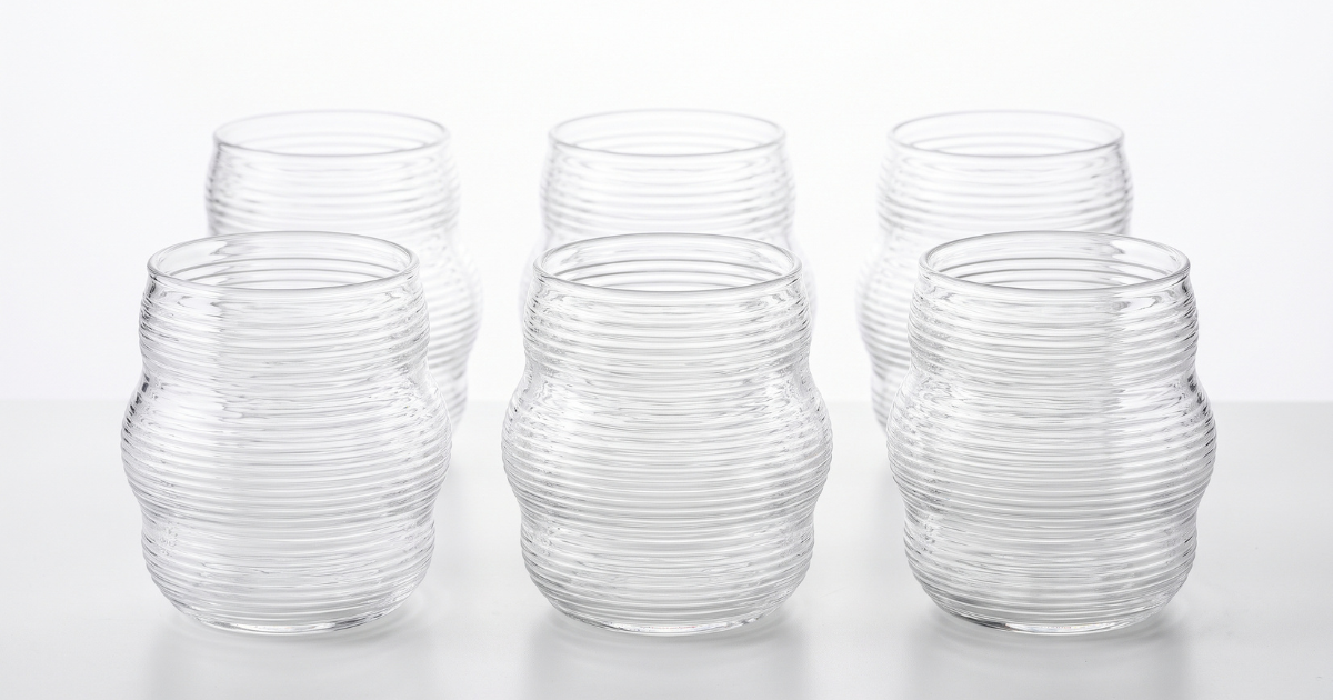 6pcs stripe glass cup could cup smooth surface bubble cup heat resistant tumbler for iced coffee juice beverage milk tea review